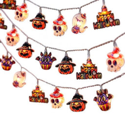 Amorly Halloween Ghost Pumpkin Fairy String Lights, 9Ft 20 Led, 2 Modes, Spooky Decor For Indoor,outdoor,garden,yard,lawn,halloween Party - thumbnail 1