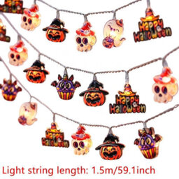 Amorly Halloween Ghost Pumpkin Fairy String Lights, 9Ft 20 Led, 2 Modes, Spooky Decor For Indoor,outdoor,garden,yard,lawn,halloween Party - thumbnail 3