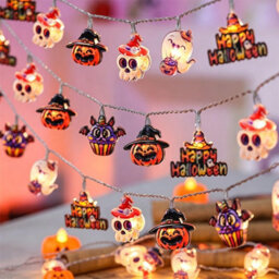 Amorly Halloween Ghost Pumpkin Fairy String Lights, 9Ft 20 Led, 2 Modes, Spooky Decor For Indoor,outdoor,garden,yard,lawn,halloween Party - thumbnail 9