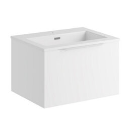 Affine 600mm Bathroom Vanity Unit Basin Wall Hung Storage Furniture Soft Close White - thumbnail 5
