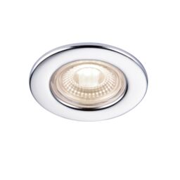 GoodHome Drexler Chrome Effect Fixed Led Fire-Rated Neutral White Downlight Ip65, Pack Of 10 - thumbnail 6