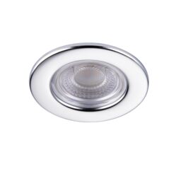 GoodHome Drexler Chrome Effect Fixed Led Fire-Rated Neutral White Downlight Ip65, Pack Of 10 - thumbnail 3