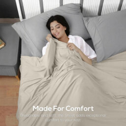 Oxford Homeware Cream Flat Sheet 100% Egyptian Cotton 200 Thread Count Soft Easy Care Bedding Sheet (W)225Cmx(L)275Cm (Double) - thumbnail 3