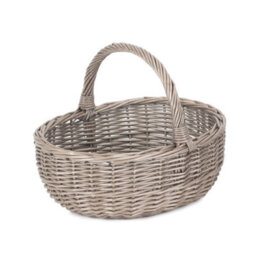 Red Hamper C108 Wicker Large Unlined Antique Wash Bathroom Shopping Basket