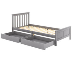 Abrihome Wooden Solid Gray Pine Storage Bed With Drawers Bed Furniture Frame For Adults, Kids, Teenagers 3Ft Single (Gray 190X90Cm) - thumbnail 7