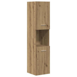 Berkfield 4 Piece Bathroom Furniture Set Artisan Oak Engineered Wood - thumbnail 4