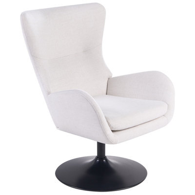 Beliani Swivel Armchair Vigge Off-White - image 1