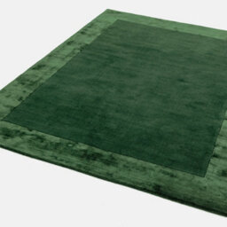 Green Bordered Wool Handmade Luxurious Modern Plain Easy To Clean Rug For Dining Room Bedroom And Living Room-80Cm X 150Cm - thumbnail 2