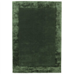 Green Bordered Wool Handmade Luxurious Modern Plain Easy To Clean Rug For Dining Room Bedroom And Living Room-80Cm X 150Cm - thumbnail 5