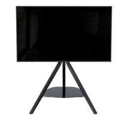 "Avf Hoxton Tv Stand For Tvs Up To 70"" (40Kg) - Black Tripod Legs, Adjustable Height & Tilt, Glass Shelf, Cable Management" - thumbnail 4