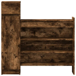 Berkfield Shoe Cabinet Smoked Oak 100.5X28X100 Cm Engineered Wood - thumbnail 6