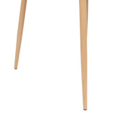 Wyld And Coco Nordic Dining Chairs Set Of 2 Beige - Synthetic Seat, Open Net Back, Metal Legs - thumbnail 8