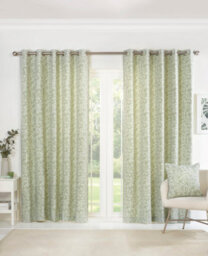 Sundour Sade - Fully Lined Floral Curtains - Eyelet - Polycotton (Green, Cushion Cover - 18'' X 18'' (Single))
