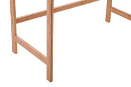Orsina White 1 Drawer Desk, Durable Computer Desk With Natural Wood Legs, Study Table Bedside Desk For Home - thumbnail 9