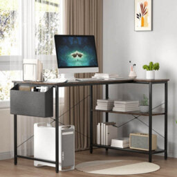 Levede L Shaped Gaming Computer Desk Workstation Study Corner Table Office - thumbnail 1