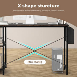 Levede L Shaped Gaming Computer Desk Workstation Study Corner Table Office - thumbnail 7