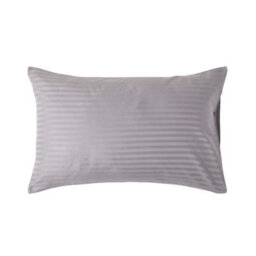 Homescapes Grey Egyptian Cotton Satin Stripe Housewife Pillowcase 330 Tc - thumbnail 1