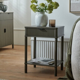 Hill Interiors Reed Storage Side Table With Drawer - thumbnail 2