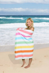 Gaveno Cavailia 1Pk Beach Towel Pastel Stripe Sand Free 100X200 Multi - thumbnail 3