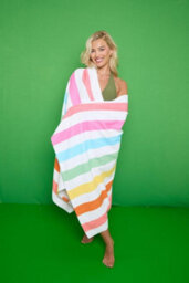 Gaveno Cavailia 1Pk Beach Towel Pastel Stripe Sand Free 100X200 Multi