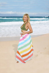 Gaveno Cavailia 1Pk Beach Towel Pastel Stripe Sand Free 100X200 Multi - thumbnail 5