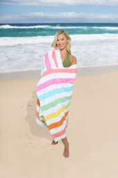 Gaveno Cavailia 1Pk Beach Towel Pastel Stripe Sand Free 100X200 Multi - thumbnail 4