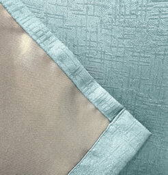 Enhanced Living Vogue Sky Blue 46 X 54 Inch (117X137Cm) Eyelet Thermal Noise Reducing Dim Out Curtains (Pair) - thumbnail 4
