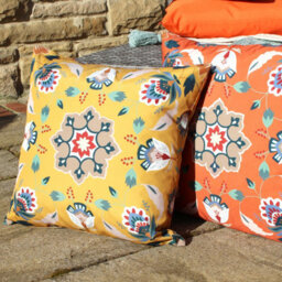 Furn. Folk Flora Geometric Uv & Water Resistant Outdoor Polyester Filled Cushion - thumbnail 3