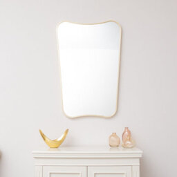 Melody Maison Gold Asymmetrical Metal Framed Wall Mirror - 54Cm X 80Cm - thumbnail 6