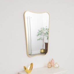 Melody Maison Gold Asymmetrical Metal Framed Wall Mirror - 54Cm X 80Cm - thumbnail 5