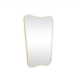 Melody Maison Gold Asymmetrical Metal Framed Wall Mirror - 54Cm X 80Cm - thumbnail 9