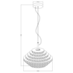 K Living Aspen 2Lt Brass And Tiered Clear Glass Light Pendant - thumbnail 1