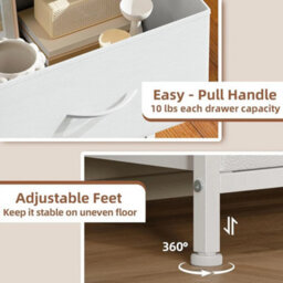 Somdot Tall Chest Of Drawers For Bedroom With 5 Drawers, Storage Organiser Fabri - thumbnail 5