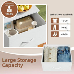 Somdot Tall Chest Of Drawers For Bedroom With 5 Drawers, Storage Organiser Fabri - thumbnail 4