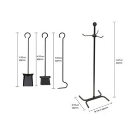 Jvl Edale Contemporary Fireside 3 Piece Companion Set - thumbnail 9