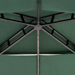 Beliani Garden Gazebo - Dark Green Uv Canopy, Powder-Coated Steel Frame, 240 X 148 Cm - thumbnail 5