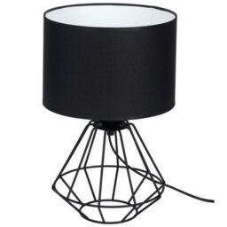 Milagro Colin Black Table Lamp 1Xe27 Hand Made Matt Black Cage Style Lamps Creating Industrial Chic - thumbnail 5