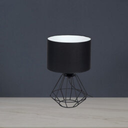 Milagro Colin Black Table Lamp 1Xe27 Hand Made Matt Black Cage Style Lamps Creating Industrial Chic - thumbnail 3