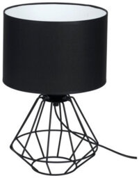 Milagro Colin Black Table Lamp 1Xe27 Hand Made Matt Black Cage Style Lamps Creating Industrial Chic - thumbnail 7
