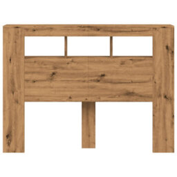 Berkfield Led Headboard Artisan Oak 140X18.5X103.5 Cm Engineered Wood - thumbnail 6
