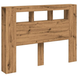 Berkfield Led Headboard Artisan Oak 140X18.5X103.5 Cm Engineered Wood - thumbnail 3