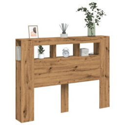 Berkfield Led Headboard Artisan Oak 140X18.5X103.5 Cm Engineered Wood - thumbnail 5