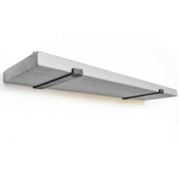 Toolty Rustic Handmade Wall Shelf, Wall Mounted, 60Cm X 14.5Cm Up Design, Antique Gray, Handcrafted Vintage Style - thumbnail 2
