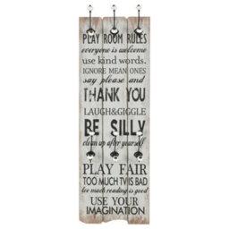 Vidaxl Wall-Mounted Coat Rack With 6 Hooks 120X40 Cm Thank You - thumbnail 2