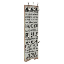 Vidaxl Wall-Mounted Coat Rack With 6 Hooks 120X40 Cm Thank You - thumbnail 1