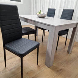 Kosy Koala Modern Rectangle Dining Table Set With 4 Black Chairs Dining Room Furniture - thumbnail 8