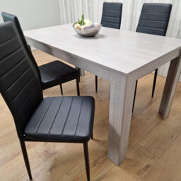Kosy Koala Modern Rectangle Dining Table Set With 4 Black Chairs Dining Room Furniture - thumbnail 7