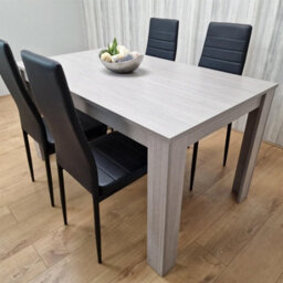 Kosy Koala Modern Rectangle Dining Table Set With 4 Black Chairs Dining Room Furniture - thumbnail 4