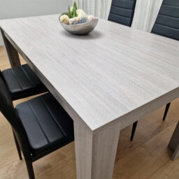 Kosy Koala Modern Rectangle Dining Table Set With 4 Black Chairs Dining Room Furniture - thumbnail 6