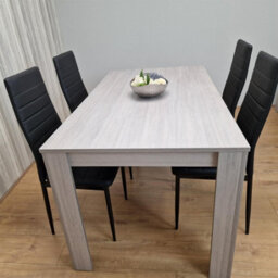 Kosy Koala Modern Rectangle Dining Table Set With 4 Black Chairs Dining Room Furniture - thumbnail 2